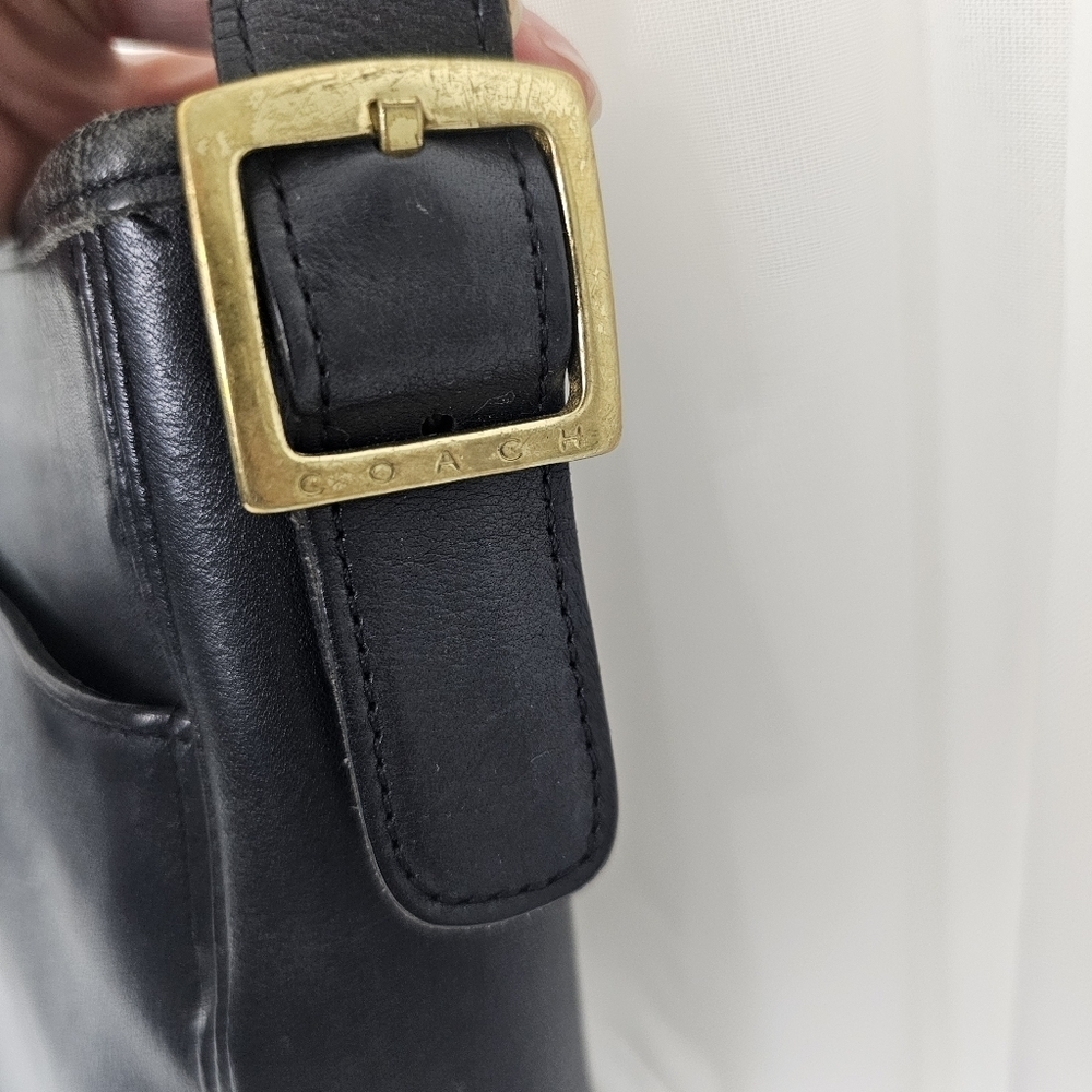 Vintage Coach Black Leather Chelsea Hobo Bag Style 6003 - Picture 4 of 9